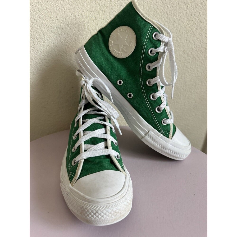 Converse Chuck Taylor All Star High Top Sneakers Green/White Women’s size 8